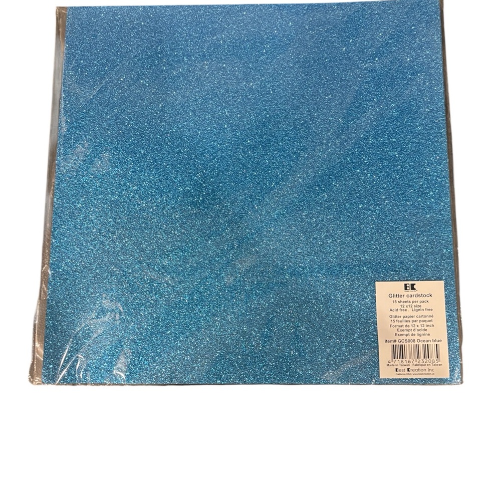 Blue Glitter Cardstock